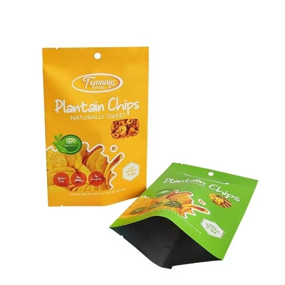 3.5 Mylar Bag Custom In printed Heat Seal Snack Banana Slices 3 Side Heat Seal túi nhôm