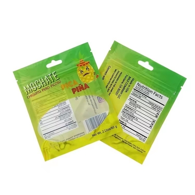 Bức in tùy chỉnh Biodegradable nhựa Zipper Ba mặt đóng kín túi đóng gói với cửa sổ rõ ràng
