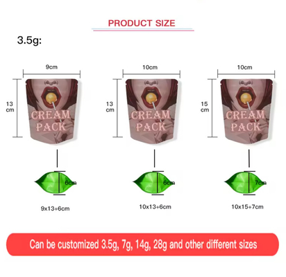 Tùy chỉnh 1g 3.5 G 7g in Laminated Plastic Pouch ăn được Hộp chống mùi Bao bì Zipper Đứng lên túi Mylar ăn được