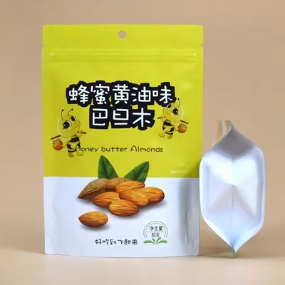 Chất in tùy chỉnh Biodegradable Aluminized Foil Proof Cookie Packaging Kraft Paper Stand Up Ziplock Poch Bags