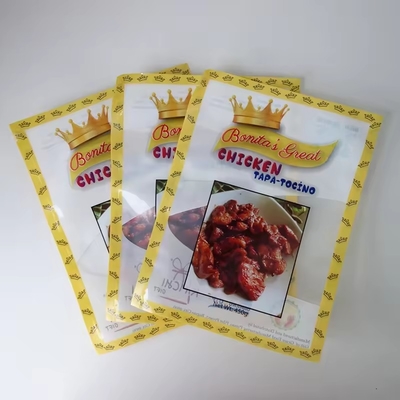 Laminated Custom Printed Transparent Plastic Mylar Seafood Packaging Vacuum Sealed Frozen Pouch Bag