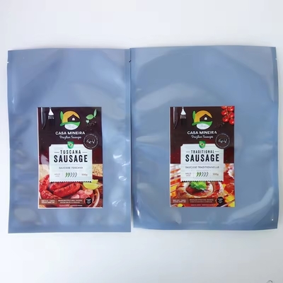 Laminated Custom Printed Transparent Plastic Mylar Seafood Packaging Vacuum Sealed Frozen Pouch Bag
