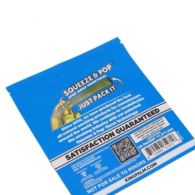 In kỹ thuật số 3.5g 7g 14g 28g Thẻ chống mùi Mylar Thẻ chống trẻ em Nhựa nhôm có thể mở lại Thẻ niêm phong 3 mặt