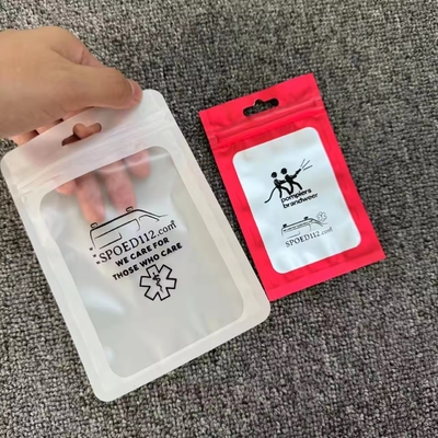 100 miếng Mylar chống mùi túi có thể đóng lại với cửa sổ rõ ràng khóa khóa khóa trang sức túi nhựa trong suốt