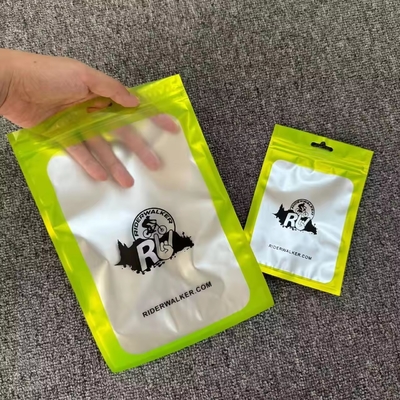 100 miếng Mylar chống mùi túi có thể đóng lại với cửa sổ rõ ràng khóa khóa khóa trang sức túi nhựa trong suốt