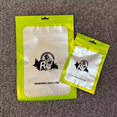 100 miếng Mylar chống mùi túi có thể đóng lại với cửa sổ rõ ràng khóa khóa khóa trang sức túi nhựa trong suốt