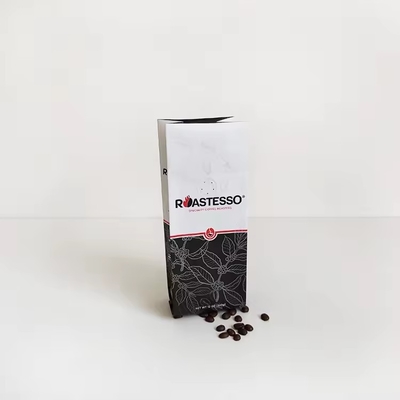 Custom Biodegradable Factory Wholesale Kraft Paper Coffee Bean Side Gusset Packaging Bag Bag Đen