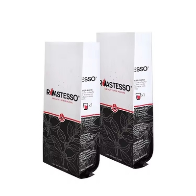 Custom Biodegradable Factory Wholesale Kraft Paper Coffee Bean Side Gusset Packaging Bag Bag Đen