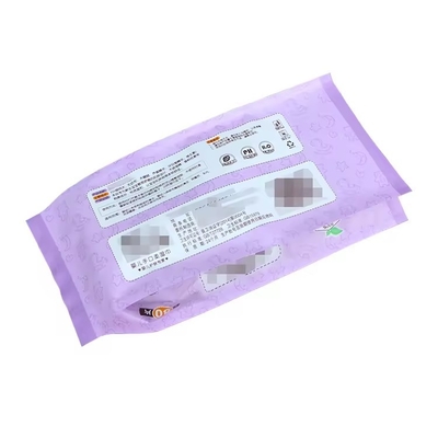 Nhãn hiệu tùy chỉnh Gusset mặt bằng nhựa chăm sóc da khăn lau ướt Bao bì phim túi cho trẻ em túi bao bì mô ướt