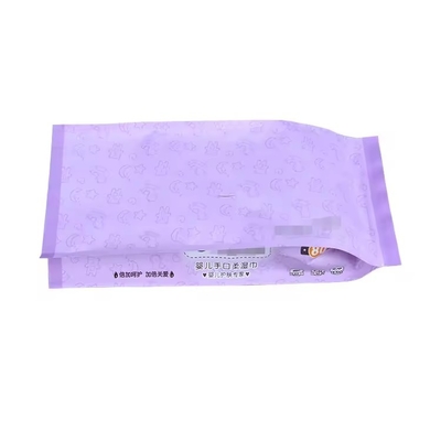 Nhãn hiệu tùy chỉnh Gusset mặt bằng nhựa chăm sóc da khăn lau ướt Bao bì phim túi cho trẻ em túi bao bì mô ướt