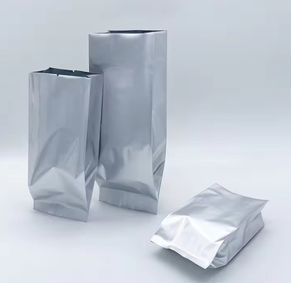 Glossy Silver Aluminum Foil Laminated Heat Seal Back Sealing Side Gusset Bao bì thực phẩm túi cà phê