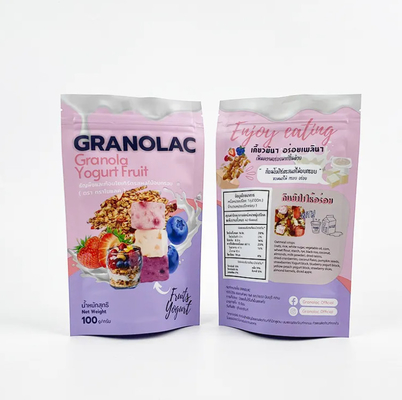 Logo tùy chỉnh Doy Pack Đứng lên túi Thực phẩm Hộp đóng gói linh hoạt Nhà sản xuất Zip Lock Đứng lên túi
