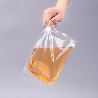 Tùy chỉnh Chất bọc mặt phẳng đáy tám Hạch Transparent Zip Lock Trái cây khô Thực phẩm gạo đóng gói Nhựa đứng lên túi