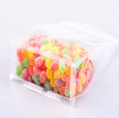 Tùy chỉnh Chất bọc mặt phẳng đáy tám Hạch Transparent Zip Lock Trái cây khô Thực phẩm gạo đóng gói Nhựa đứng lên túi