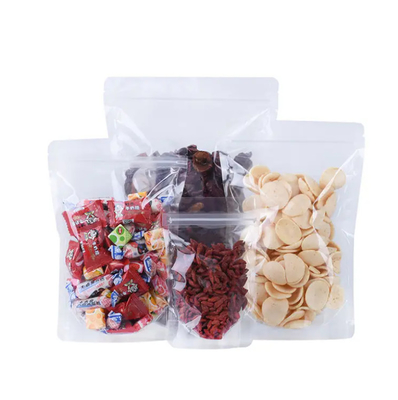 PET Transparent Zip Lock túi nhựa Mylar Bag Ziplock Stand Up Thực phẩm gia vị bột đóng gói túi