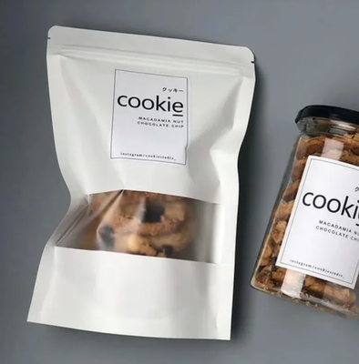 Chất chống mùi ẩm Chips Cookie Snack Food Bag Kraft Paper Stand Up Zip Lock Pouch Cho túi đóng gói cà phê