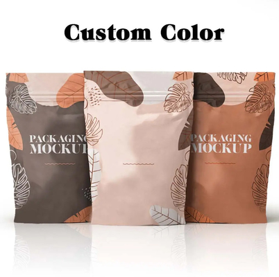 Chất chống mùi ẩm Chips Cookie Snack Food Bag Kraft Paper Stand Up Zip Lock Pouch Cho túi đóng gói cà phê