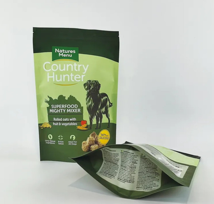 Túi nhựa in tùy chỉnh Cỡ lớn 5kg 10kg 15kg Tháo đứng lên Mylar Có thể tái sử dụng Zipper Chó túi đóng gói thực phẩm thú cưng