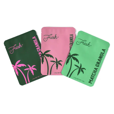 Thẻ in tùy chỉnh Laminated Aluminum Foil Zip Lock Bags With Logos Mini Flat Pocket Recyclable 3 Side Seal Zipper Bag