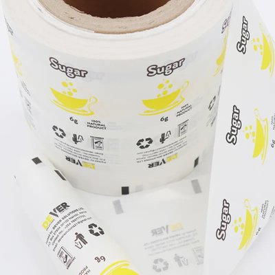 Nhập gói thực phẩm nhựa tùy chỉnh bán buôn Laminated Roll Film Sugar Paper Sachet Bộ phim đóng gói tự động