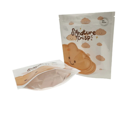 Bao bì bánh quy bằng nhựa được in theo yêu cầu với Ziplock Chips Plantain Cookie Package Bag