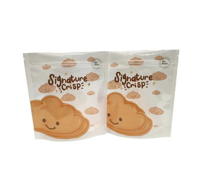 Bao bì bánh quy bằng nhựa được in theo yêu cầu với Ziplock Chips Plantain Cookie Package Bag