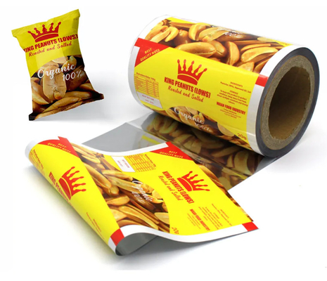 Đồ ăn bán buôn Chips in Bao bì túi Laminate cuộn PET túi nhựa cuộn Mylar nhôm bao bì phim cuộn