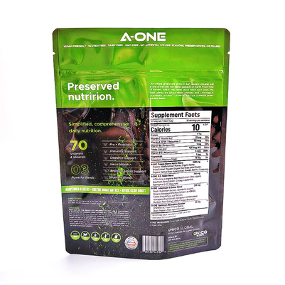 Ứng dụng tùy chỉnh nhãn hiệu bổ sung protein bột gói nâng cao OEM ODMl đồ uống bổ sung bột đóng gói đứng lên túi