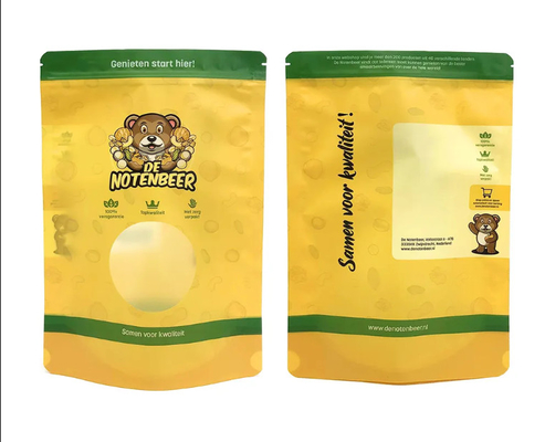 Thẻ tùy chỉnh Doypack Đứng lên Top Zipper Dried Fruit Food Package Pouch Peanut Walnut Bag Pine Peanuts Mixed Cashew Nuts Bao bì