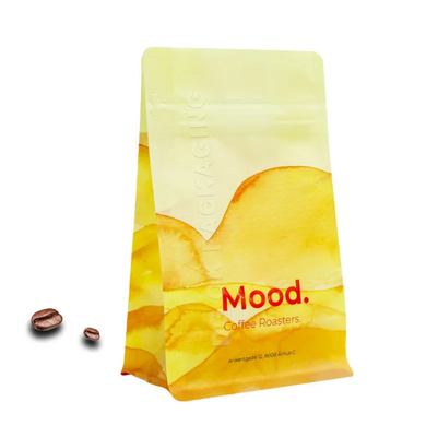 Logo tùy chỉnh Gusset bên đáy phẳng Cà phê hạt đóng gói Laminated 100g 150g 250g 500g 1kg túi với van