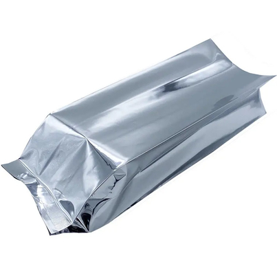 Glossy Silver Aluminum Foil Laminated Heat Seal Back Sealing Side Gusset Bao bì thực phẩm túi chân không Thực phẩm trà cà phê túi đậu