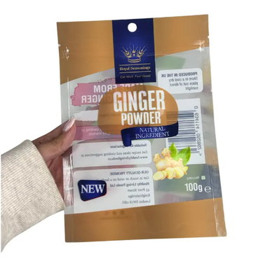 Thẻ in tùy chỉnh Laminated 3 bên Seal túi nhựa gia vị gia vị Thẻ ăn được đóng gói Ziplock Mylar Bag