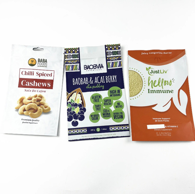 Các mẫu miễn phí túi in kỹ thuật số túi Mylar Zipper chống mùi hạt Cashew Bao bì túi bề mặt mờ
