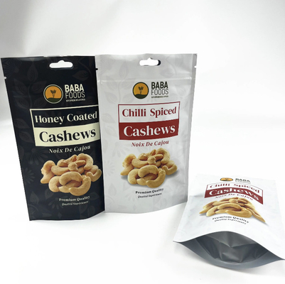 Các mẫu miễn phí túi in kỹ thuật số túi Mylar Zipper chống mùi hạt Cashew Bao bì túi bề mặt mờ