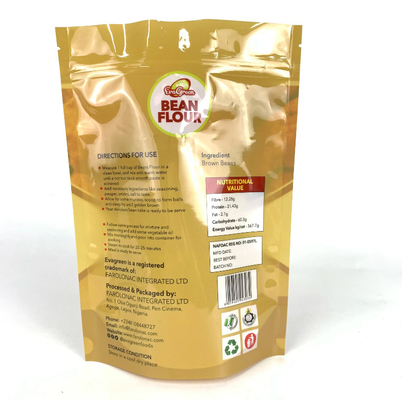 Hỗn hợp với môi trường túi nhựa có thể đóng lại đậu bột kẹo bánh quy đồ ăn nhẹ gói túi đứng lên Zipper pouch cho thực phẩm