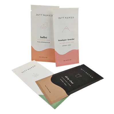 Ba mặt niêm phong túi nhỏ Biodegradable tùy chỉnh in túi cho cà phê trà kẹo đồ ăn nhẹ bao bì thực phẩm túi mẫu
