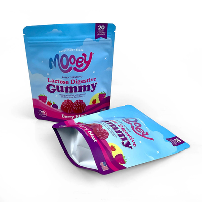 Thẻ in tùy chỉnh chống ẩm Mylar Stand-Up pouch Thẻ niêm phong Zipper For Candy Tea Gift Nut Packaging