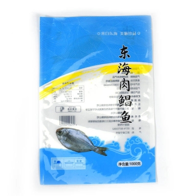 In tùy chỉnh, niêm phong nhiệt, mảng, túi phẳng nylon chống rò rỉ, bao bì thực phẩm đông lạnh thịt và cá bằng nhựa, túi chân không