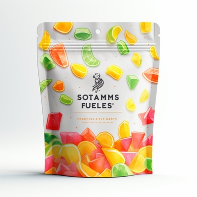 Vật liệu nhựa Laminated Eco-Friendly Gummy Bag Vỏ vải thẳng thắn Bao bì 100% tái chế chất lượng cao chống ẩm