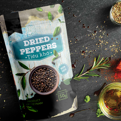 Túi Đựng Gia Vị Bao Bì Nhựa Bao Bì Thực Phẩm Ớt Bột Túi Đựng Thực Phẩm Khóa Kéo Niêm Phong Túi Đứng