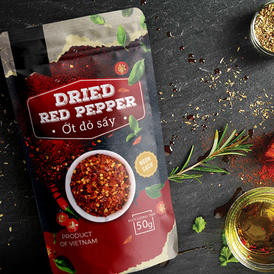 Túi Đựng Gia Vị Bao Bì Nhựa Bao Bì Thực Phẩm Ớt Bột Túi Đựng Thực Phẩm Khóa Kéo Niêm Phong Túi Đứng