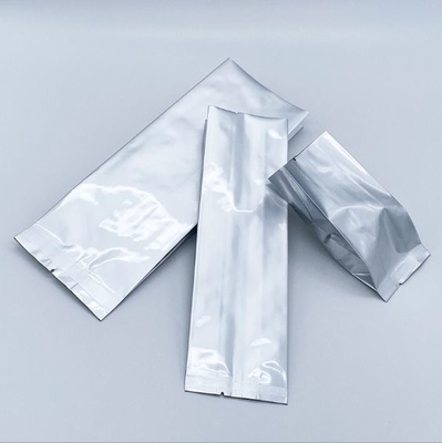 Túi bột nhôm PE chống ẩm bán buôn, ép nhiệt, có vách hông, túi hút chân không, lá nhôm để lưu trữ