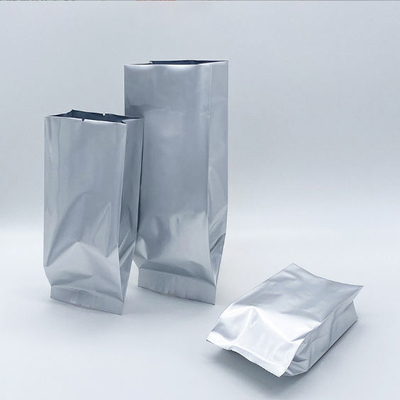 Túi bột nhôm PE chống ẩm bán buôn, ép nhiệt, có vách hông, túi hút chân không, lá nhôm để lưu trữ