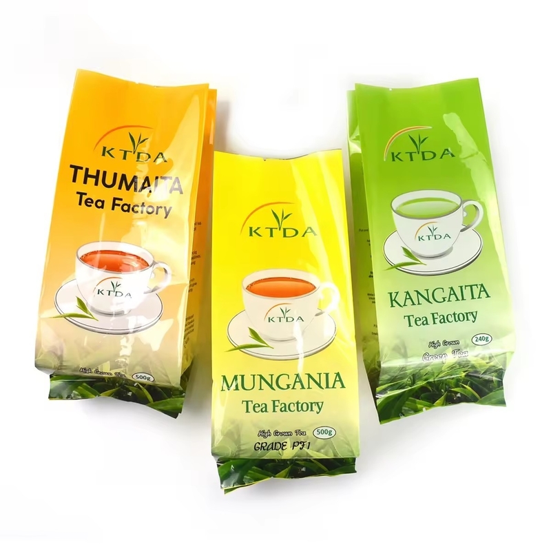 Tùy chỉnh in Laminated 240g 500g chống nước túi nhựa túi đằng sau Seal Foil Food Grade Tea Packaging Bags Side Gusset