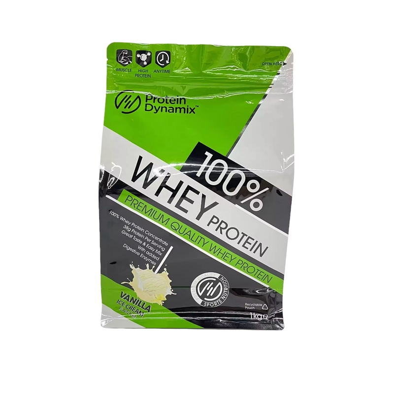 Protein hoạt tính Plus Aluminium Foil pouch Custom Printed Stand Up Whey Protein Powder Packaging Bags Pouch With Zipper