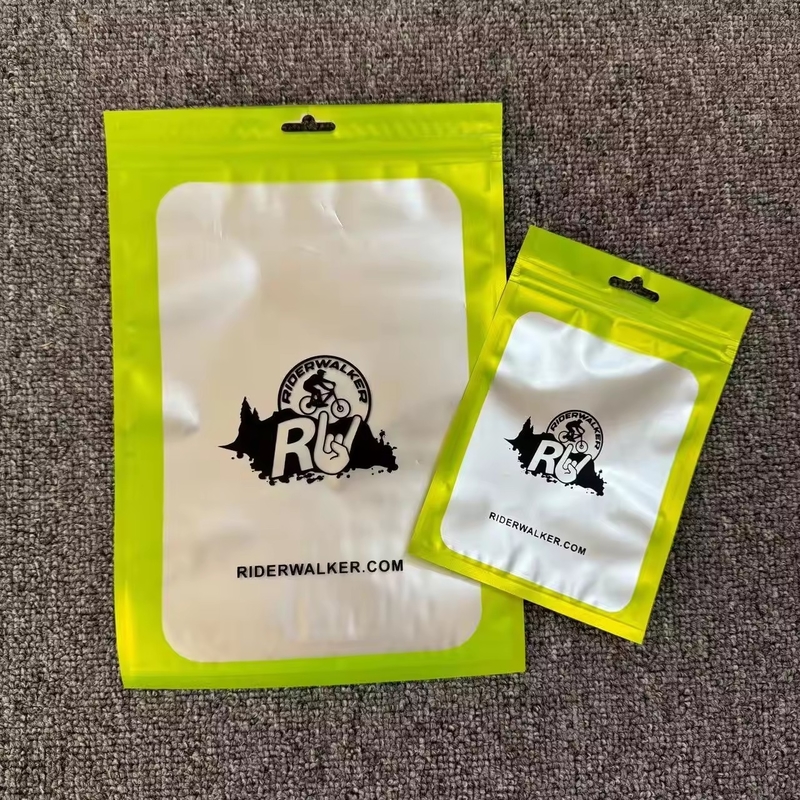 100 miếng Mylar chống mùi túi có thể đóng lại với cửa sổ rõ ràng khóa khóa khóa trang sức túi nhựa trong suốt