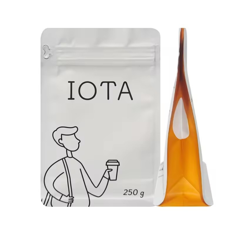 Tái chế tùy chỉnh in phẳng dưới 250g 1lb đậu cà phê túi van bên Gusset bên bao bì