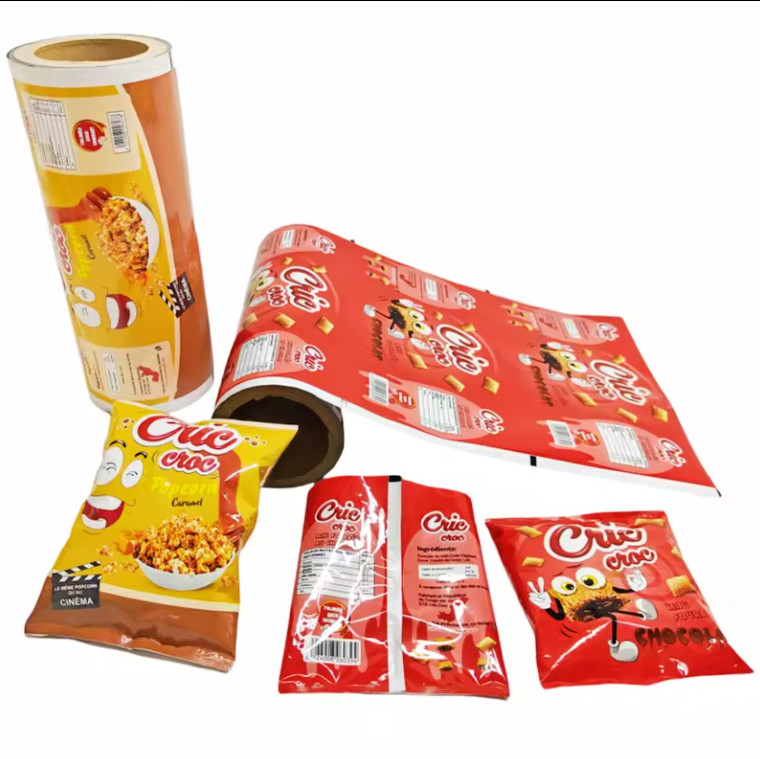Bao bì in nhựa túi sơn nóng thực phẩm đồ ăn nhẹ túi BOPP PET nhôm CPP PE khoai tây chip niêm phong cuộn phim