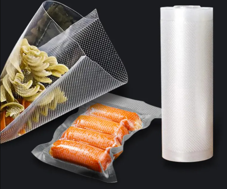 Trong kho túi chân không nylon ẩm chống nhiệt dấu chân không lưu trữ túi niêm phong thực phẩm đóng gói túi chân không