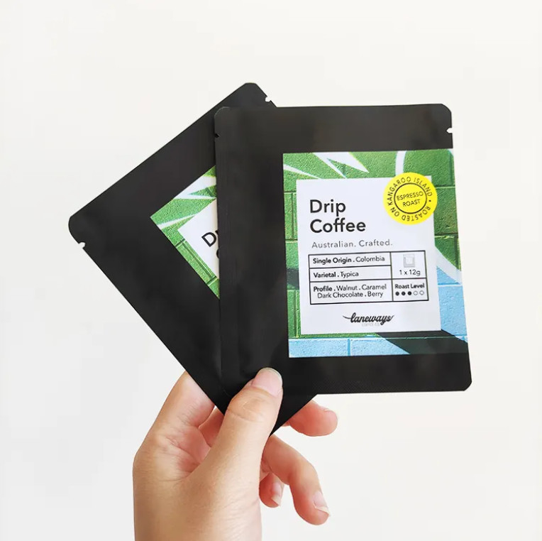 Digital in 3 mặt niêm phong túi phẳng pouch pouch cho nước nhỏ giọt cà phê bộ lọc bao bì treo tai túi cà phê